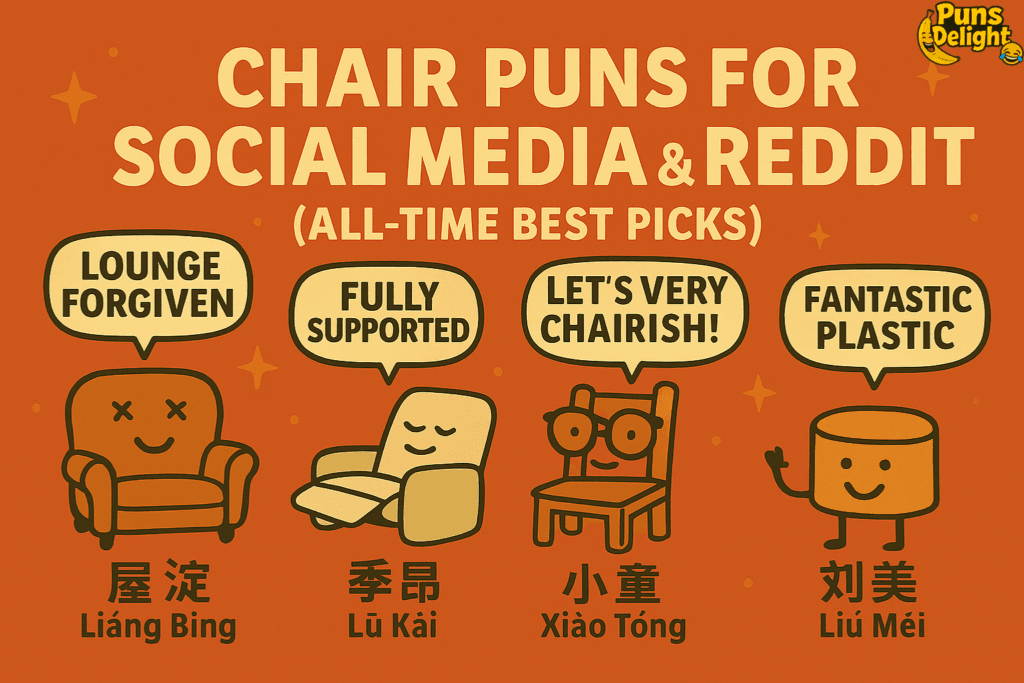 Chair Puns for Social Media & Reddit