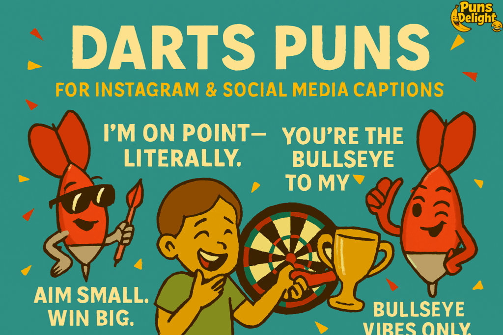 darts puns for instagram and social media captions