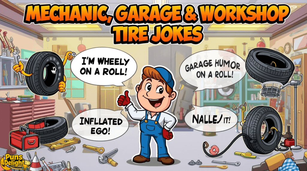Mechanic, Garage & Workshop Tire Jokes 🔧