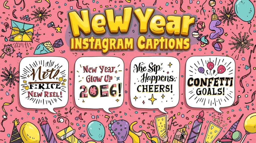New Year Instagram Captions (Punny Style)