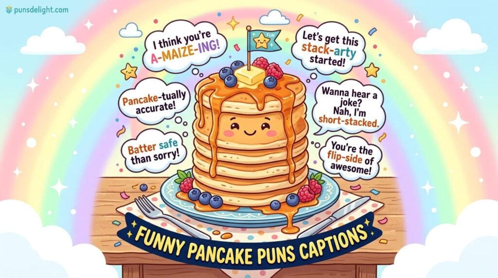 Funny Pancake Puns Captions
