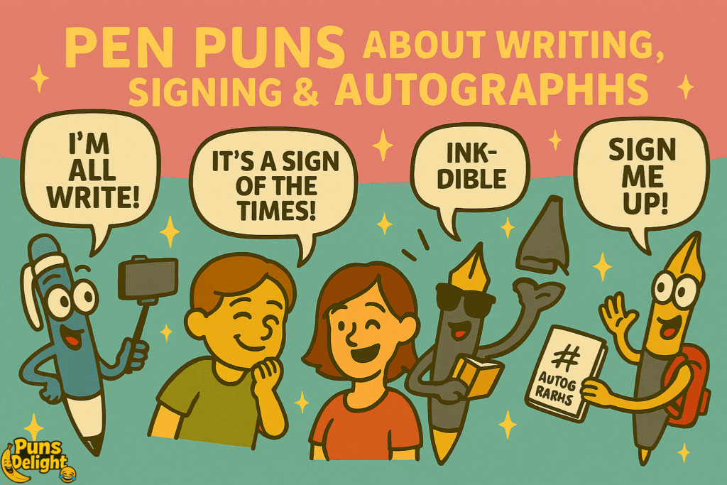 Pen Puns About Writing, Signing & Autographs