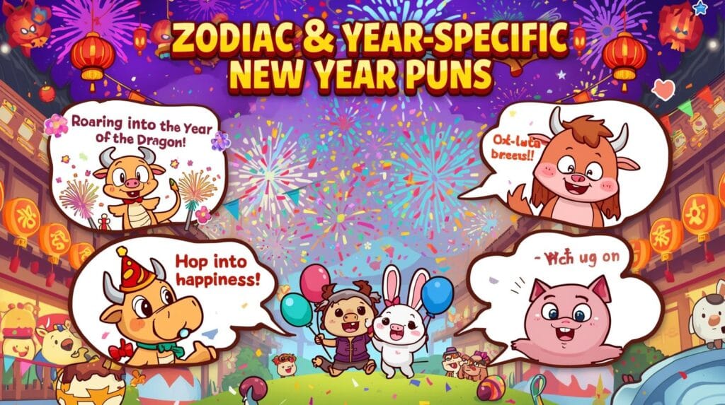 Zodiac & Year-Specific New Year Puns