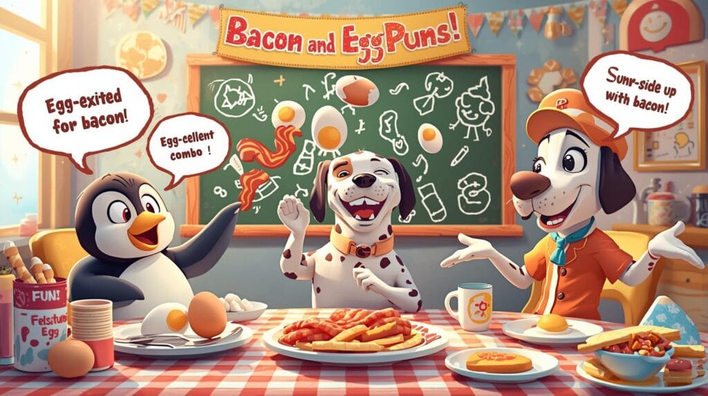 bacon and egg puns