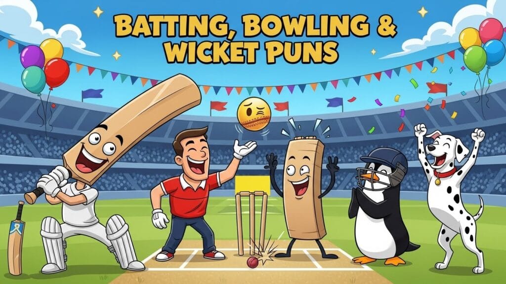 Batting, Bowling & Wicket Puns