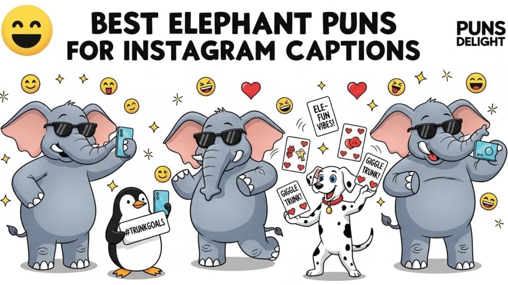 Best Funny Elephant Puns for Instagram Captions