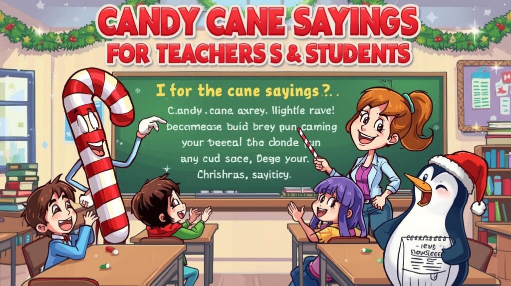 Candy Cane Sayings for Teachers & Students