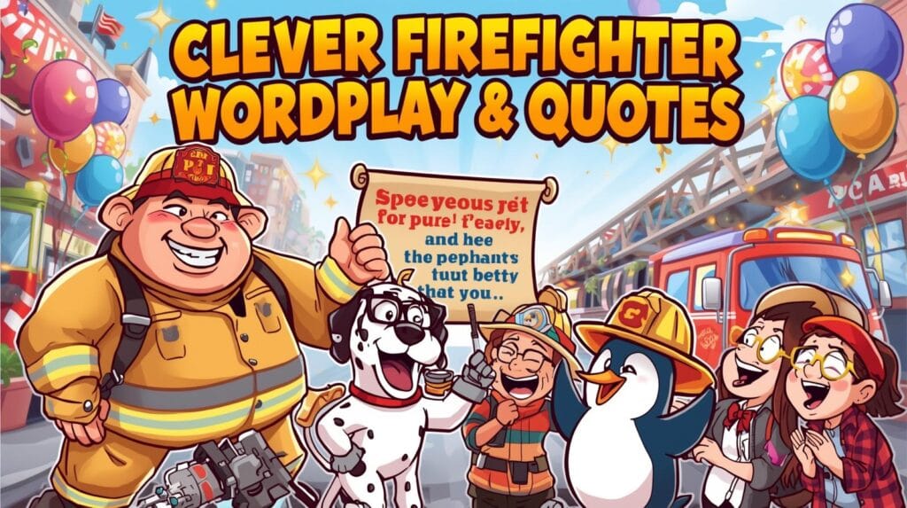 Clever Firefighter Wordplay & Quotes