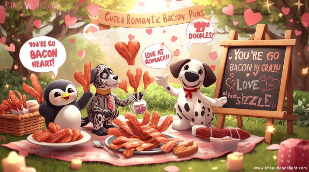 cute romantic bacon puns