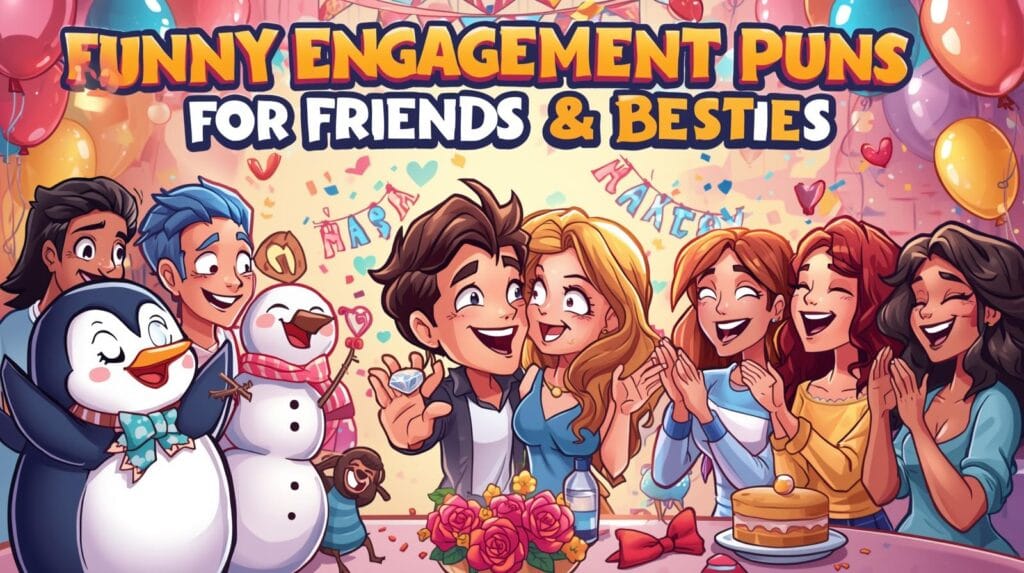 🤗 Funny Engagement Puns for Friends & Besties