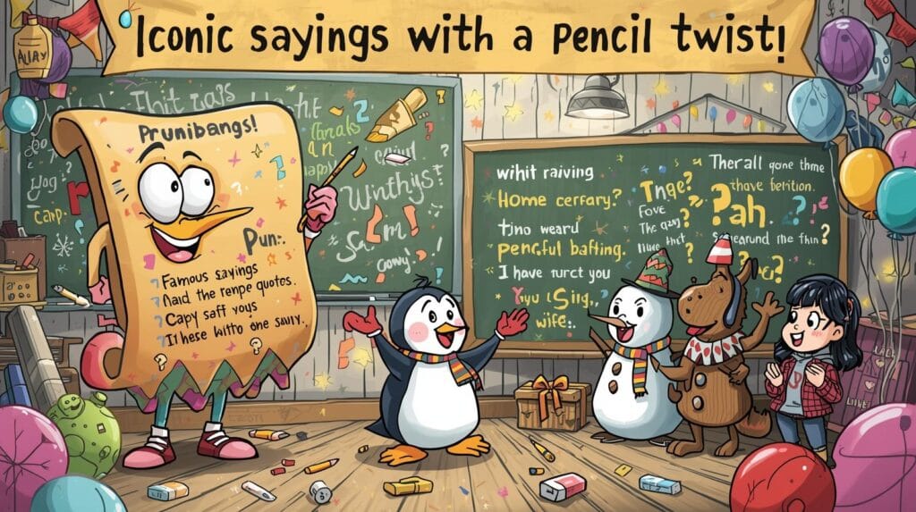 Iconic Sayings with a Pencil Twist