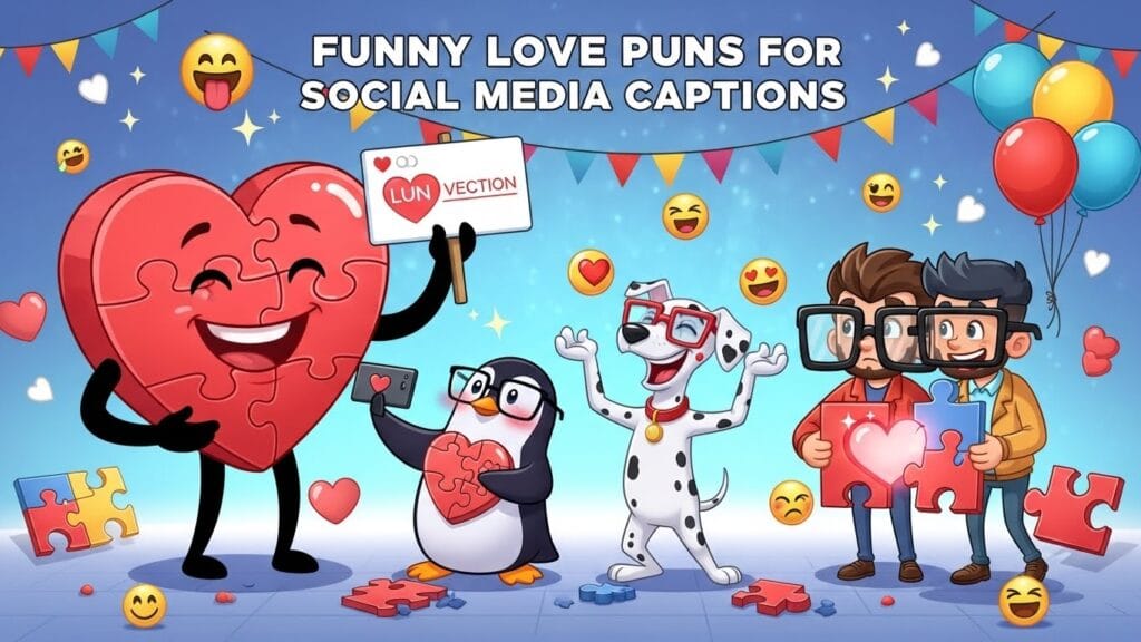 📱 Funny Love Puns for Social Media Captions