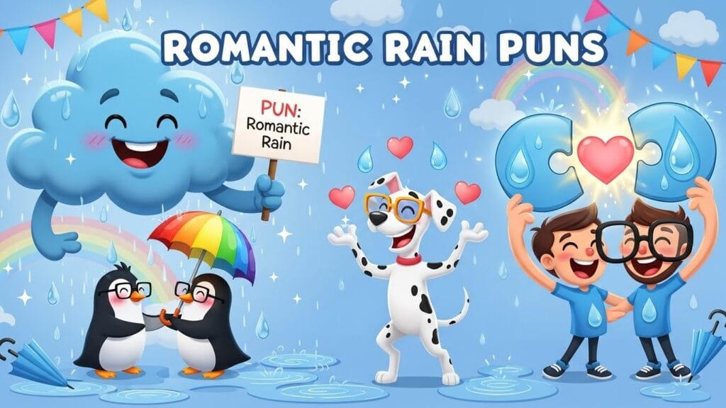 romantic rain puns