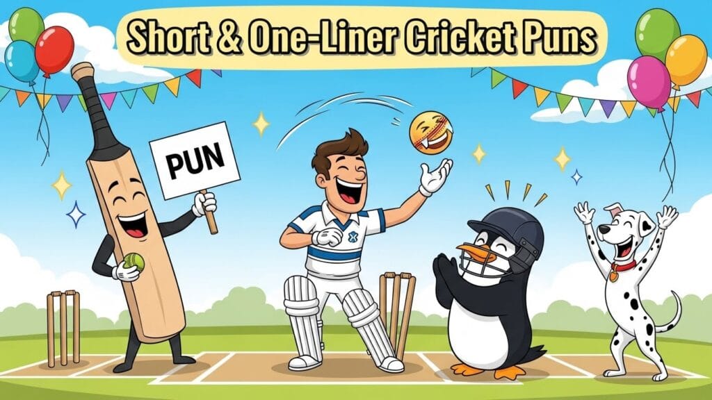 Short & One-Liner Cricket Puns
