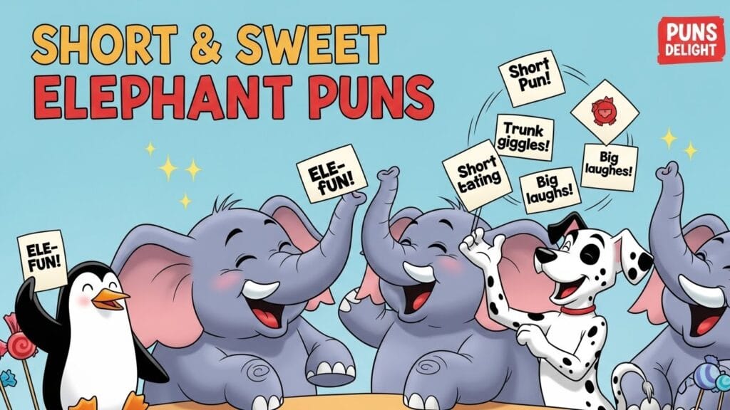 Short & Sweet Funny Elephant Puns