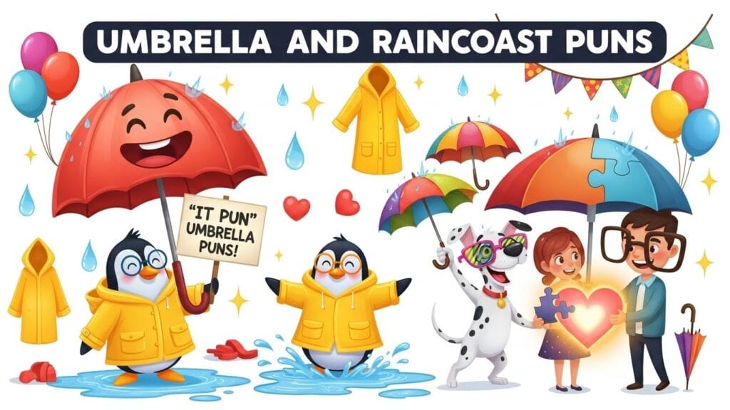 Umbrella and Raincoat Puns