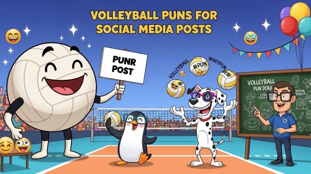 🏐 360+ Funny Volleyball Puns, Jokes & One-Liners That Spike Big Laughs (2026) 8 Volleyball Puns for Social Media Posts