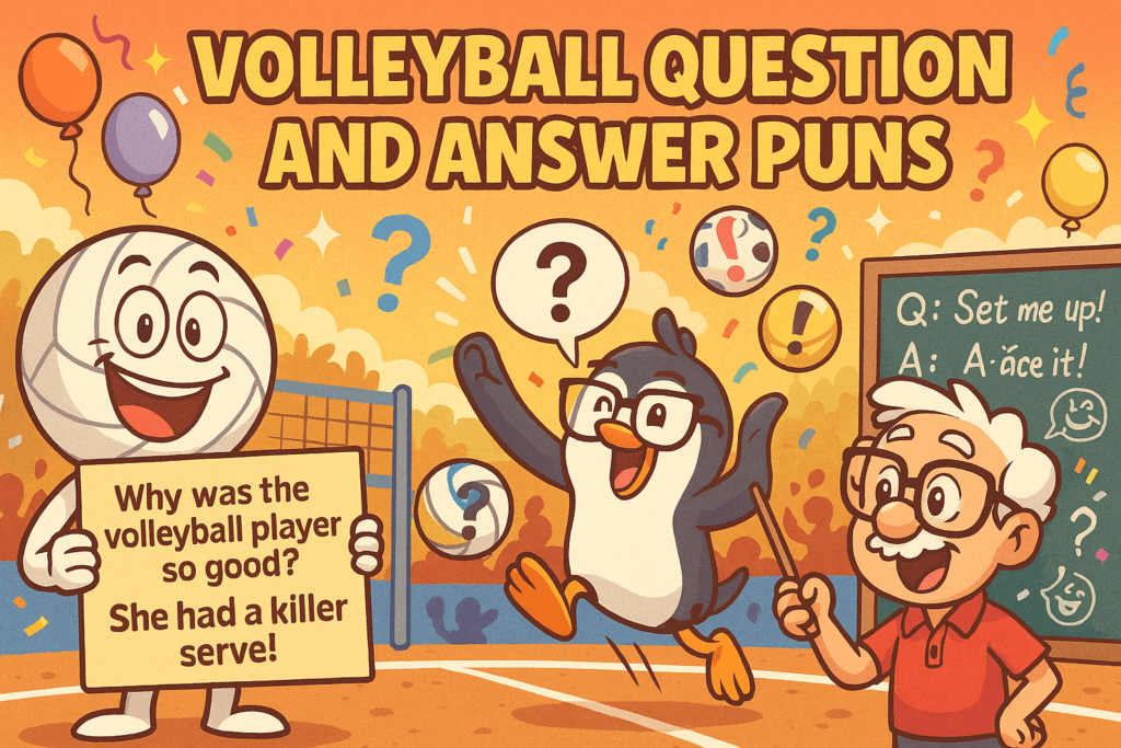 🏐 360+ Funny Volleyball Puns, Jokes & One-Liners That Spike Big Laughs (2026) 17 Volleyball Question and Answer Puns