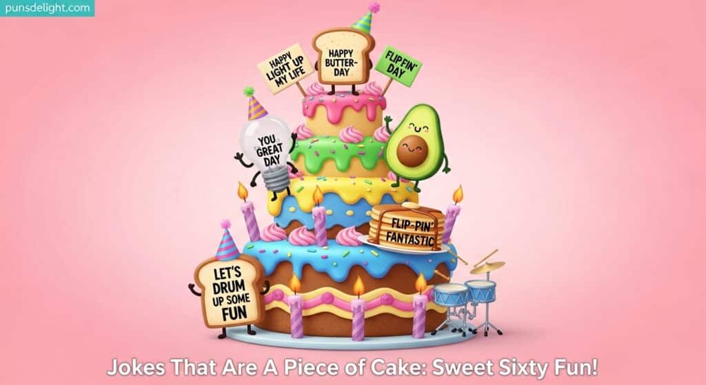 60+ Funny 60th Birthday Jokes to Celebrate the Big 6-0 11 Jokes That Are a Piece of Cake: Sweet Sixty Fun!
