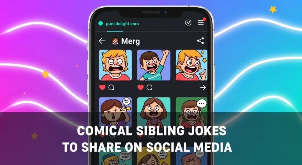 Comical Sibling Jokes to Share on Social Media