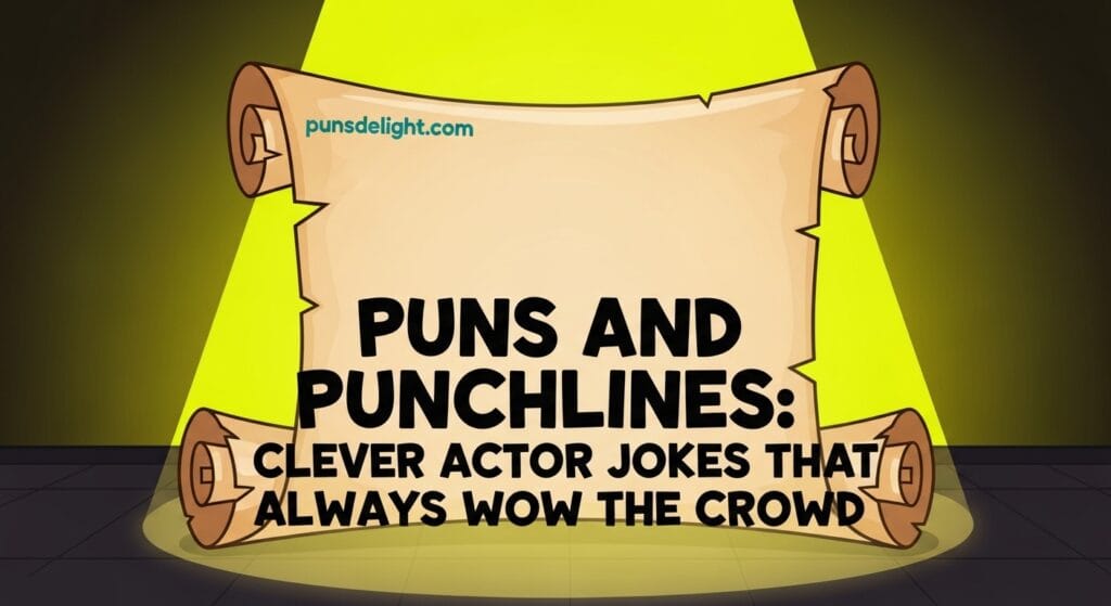 Puns and Punchlines: Clever Actor Jokes That Always Wow the Crowd