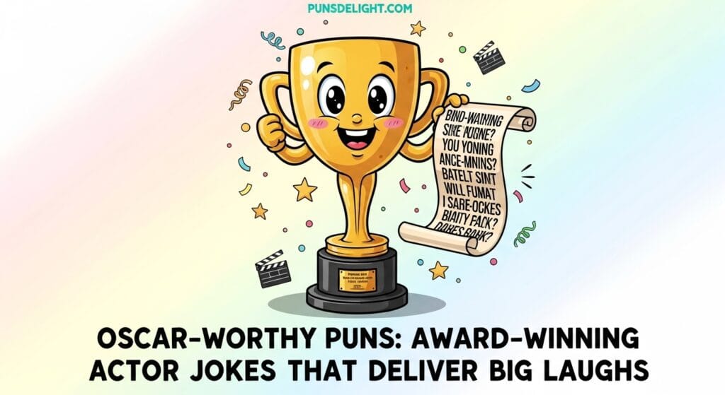 Oscar-Worthy Puns: Award-Winning Actor Jokes That Deliver Big Laughs