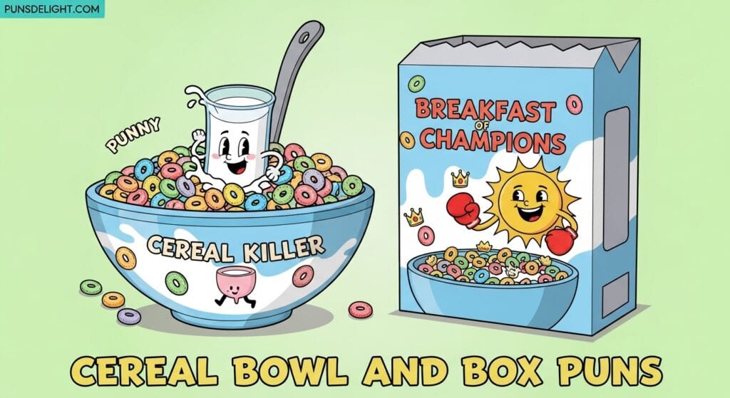 Cereal Bowl and Box Puns