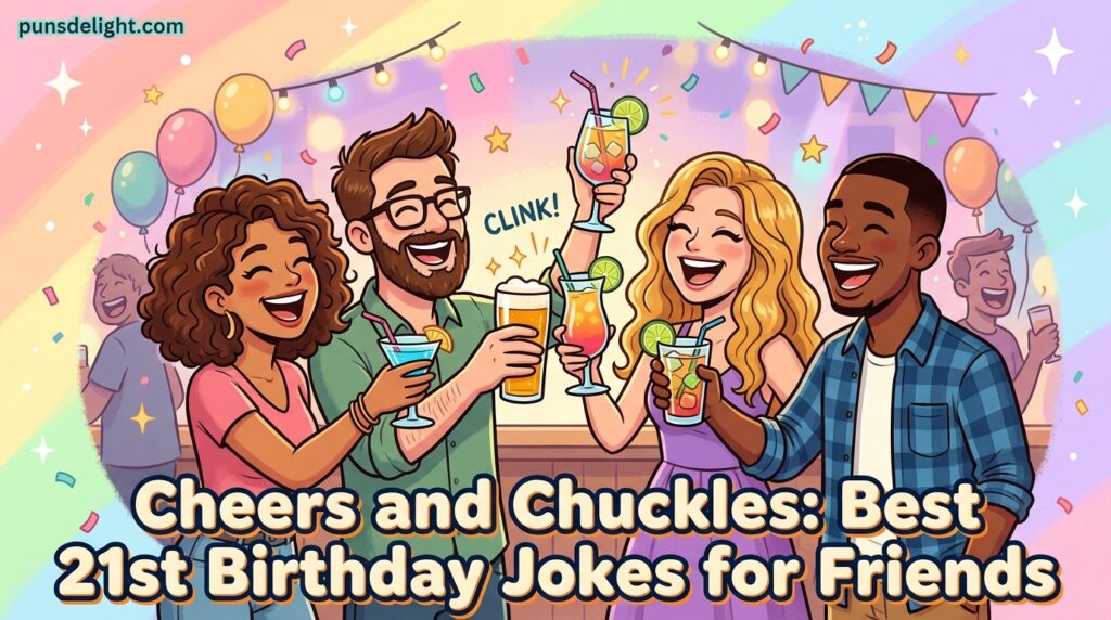 Cheers and Chuckles: Best 21st Birthday Jokes for Friends