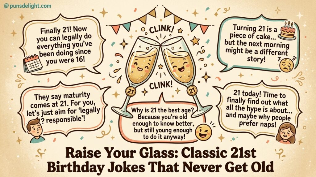 Raise Your Glass: Classic 21st Birthday Jokes That Never Get Old