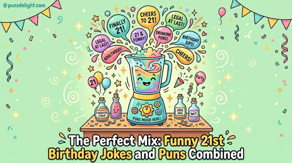 The Perfect Mix: Funny 21st Birthday Jokes and Puns Combined
