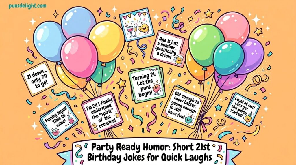 Party Ready Humor: Short 21st Birthday Jokes for Quick Laughs