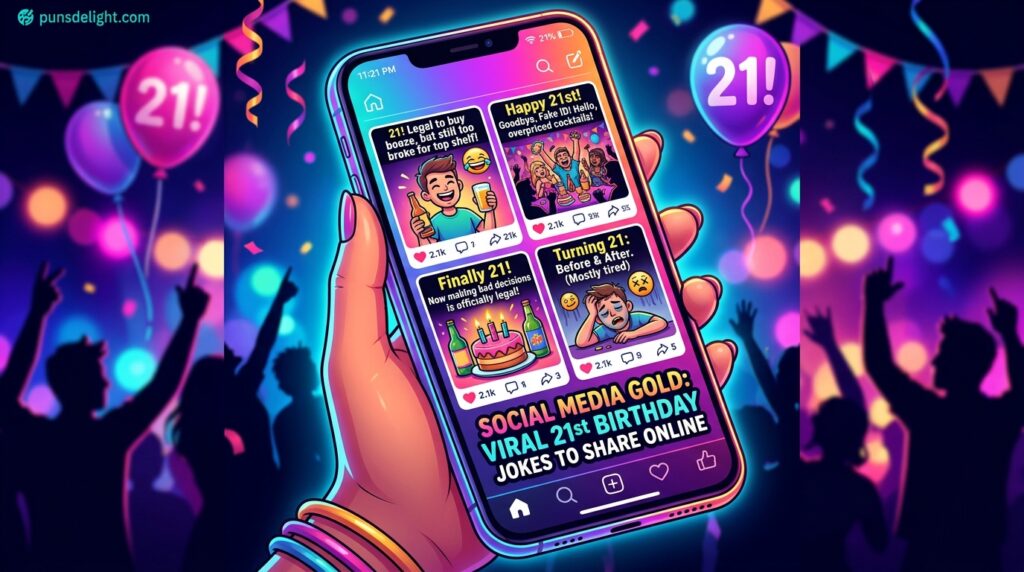 Social Media Gold: Viral 21st Birthday Jokes to Share Online
