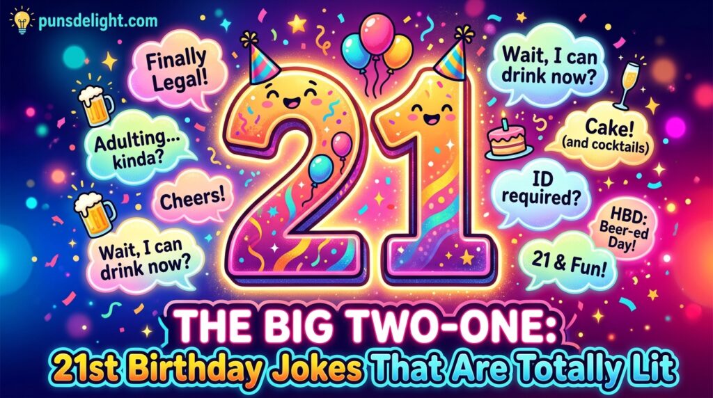 The Big Two-One: 21st Birthday Jokes That Are Totally Lit