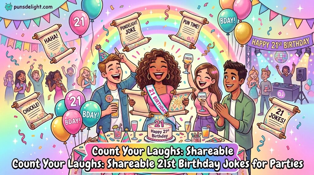 Count Your Laughs: Shareable 21st Birthday Jokes for Parties