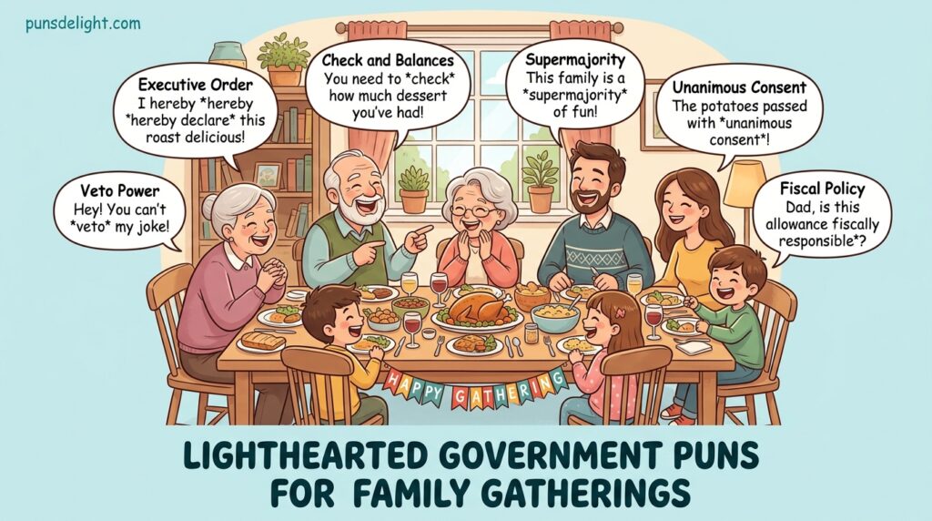 Lighthearted Government Puns for Family Gatherings