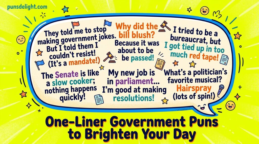 One-Liner Government Puns to Brighten Your Day