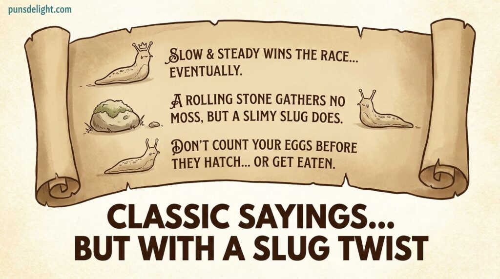 Classic Sayings… But with a Slug Twist