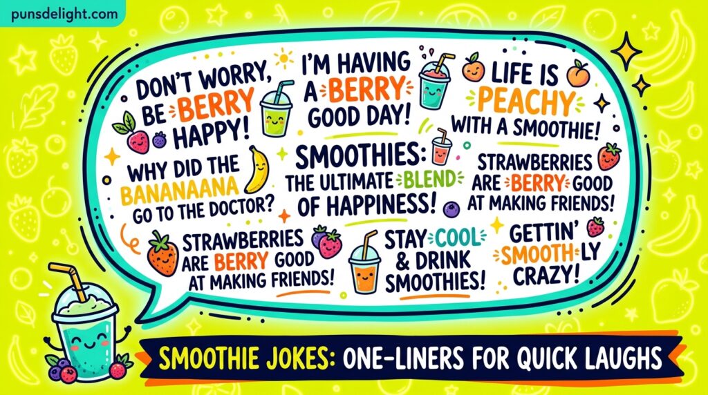 Smoothie Jokes One-Liners for Quick Laughs