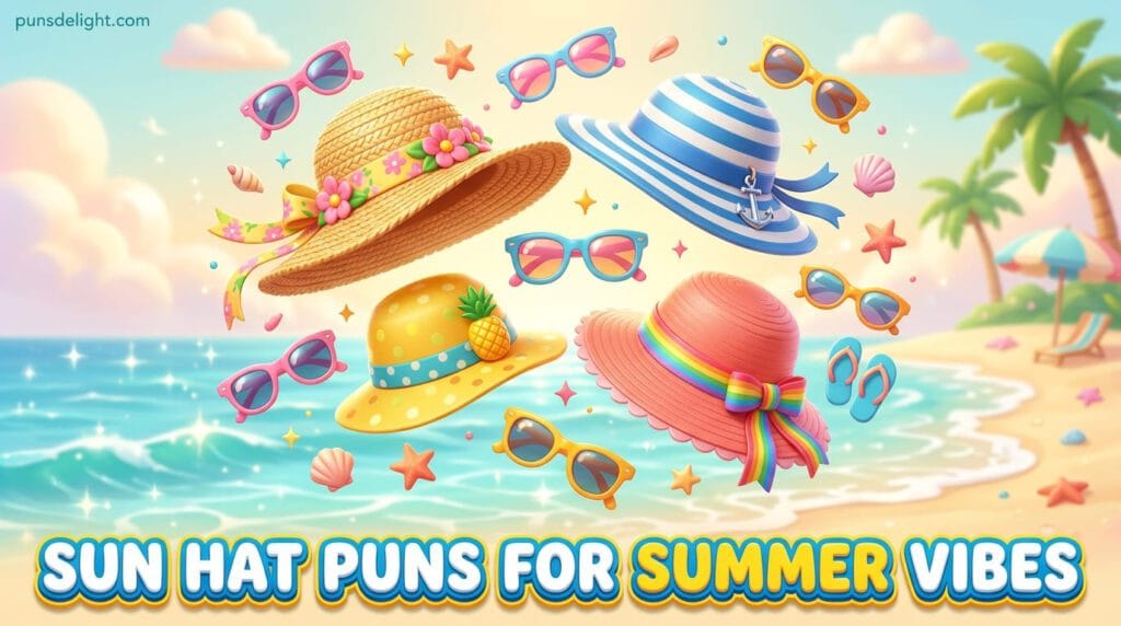 333+ Hilarious Hat Puns That Will Top Off Your Day | Funny and Clever Jokes 10 Sun Hat Puns for Summer Vibes