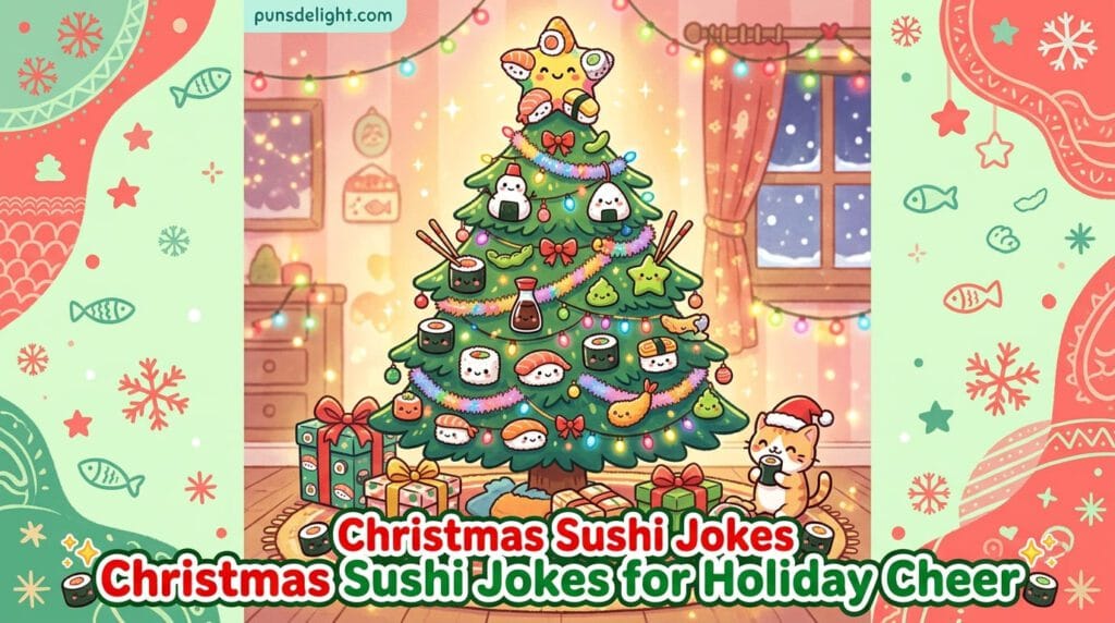 130+ Funny Sushi Jokes, Puns, Captions, and One-Liners 7 Christmas Sushi Jokes for Holiday Cheer
