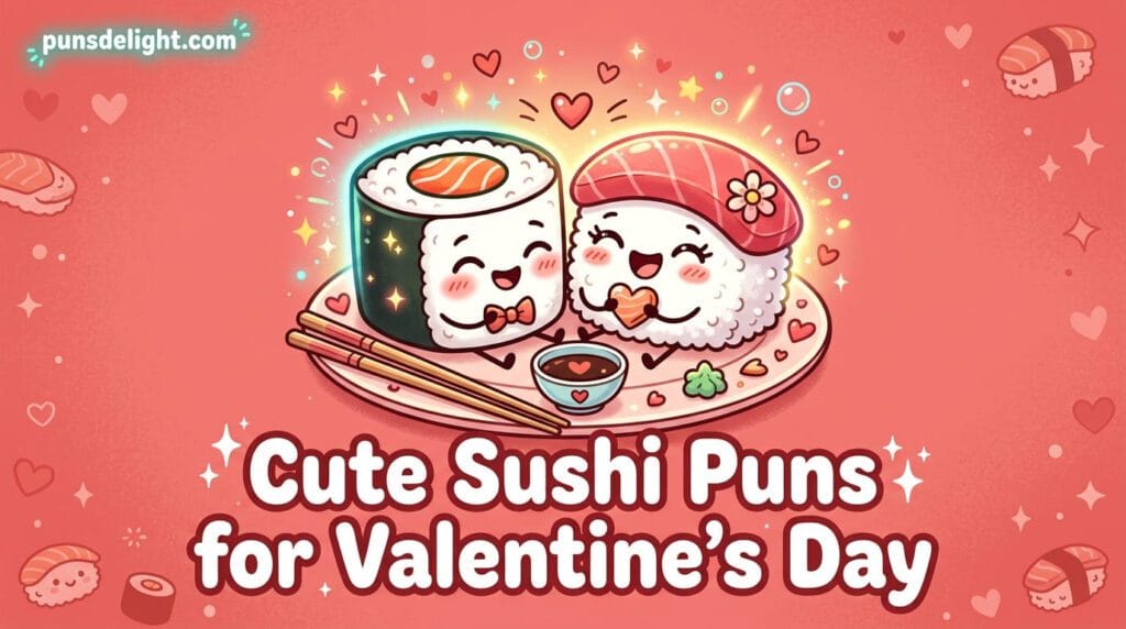 130+ Funny Sushi Jokes, Puns, Captions, and One-Liners 8 Cute Sushi Puns for Valentine’s Day