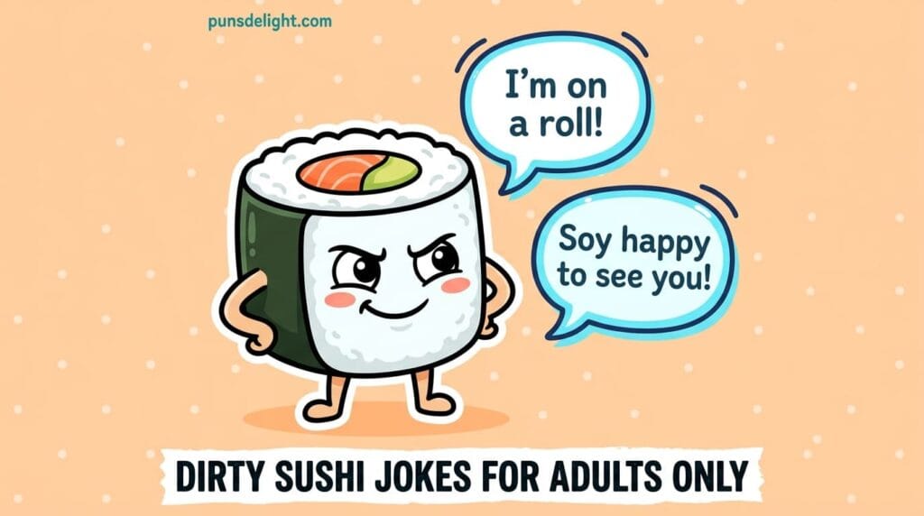 130+ Funny Sushi Jokes, Puns, Captions, and One-Liners 9 Dirty Sushi Jokes for Adults Only