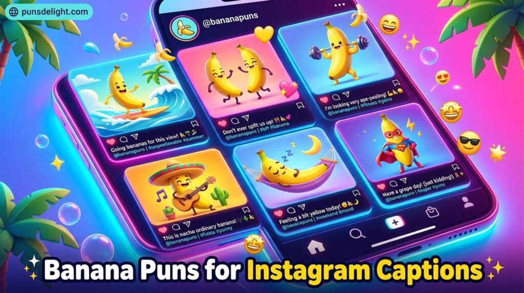 300+ Banana Puns & Jokes (2026): Funny, Cute & Instagram Captions 9 Banana Puns