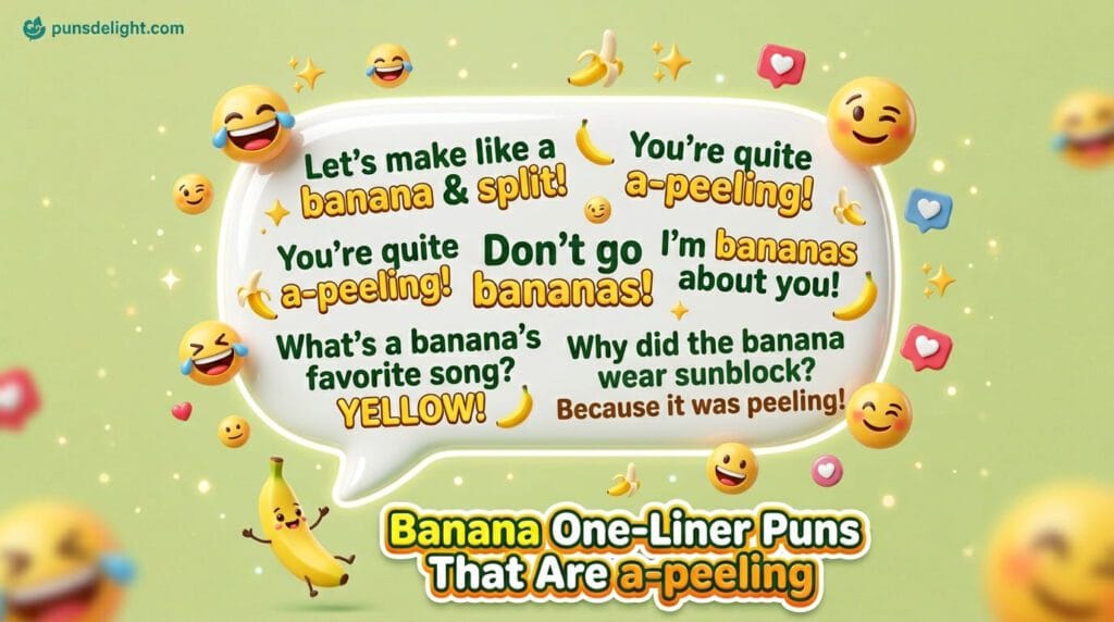 300+ Banana Puns & Jokes (2026): Funny, Cute & Instagram Captions 7 Banana Puns