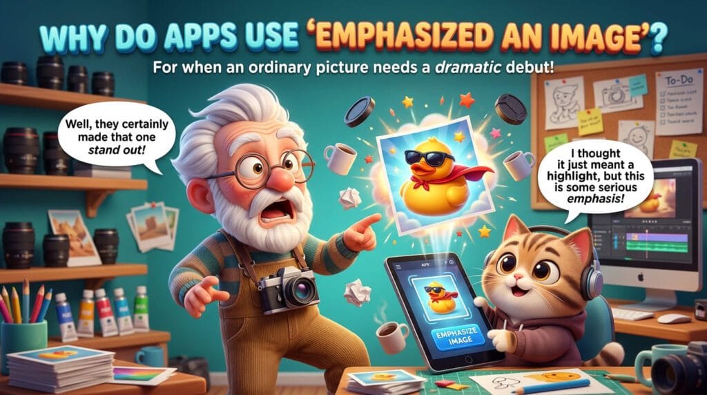 what does emphasized an image mean