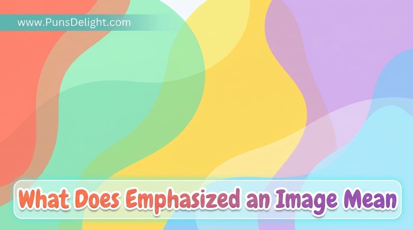 what does emphasized an image mean